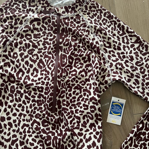 J. Crew Leopard Print Rash Guard - Picture 2 of 4